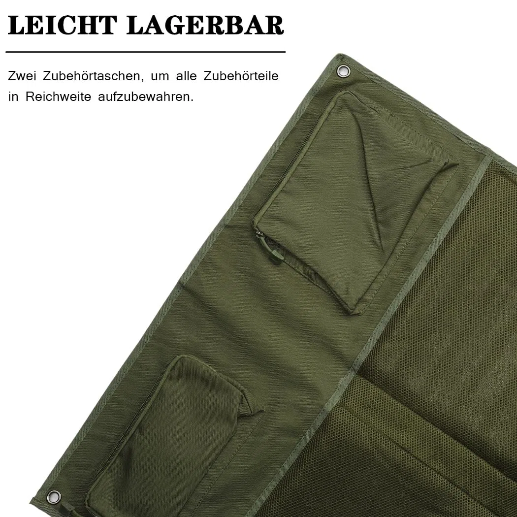 MOZETO Tapis de tir extra large, pliable avec rembourrage pour tir couché, équipé d'un système de sangle Molle et de deux poches pour accessoires