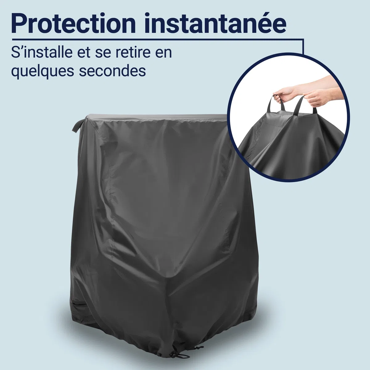 Zamboo Housse Remorque Velo Exterieur, Garage Pliable Universel (Compatible Thule, Croozer, Tiggo, etc.), Bâche Imperméable, Sac et Ouverture Antivol - Noir