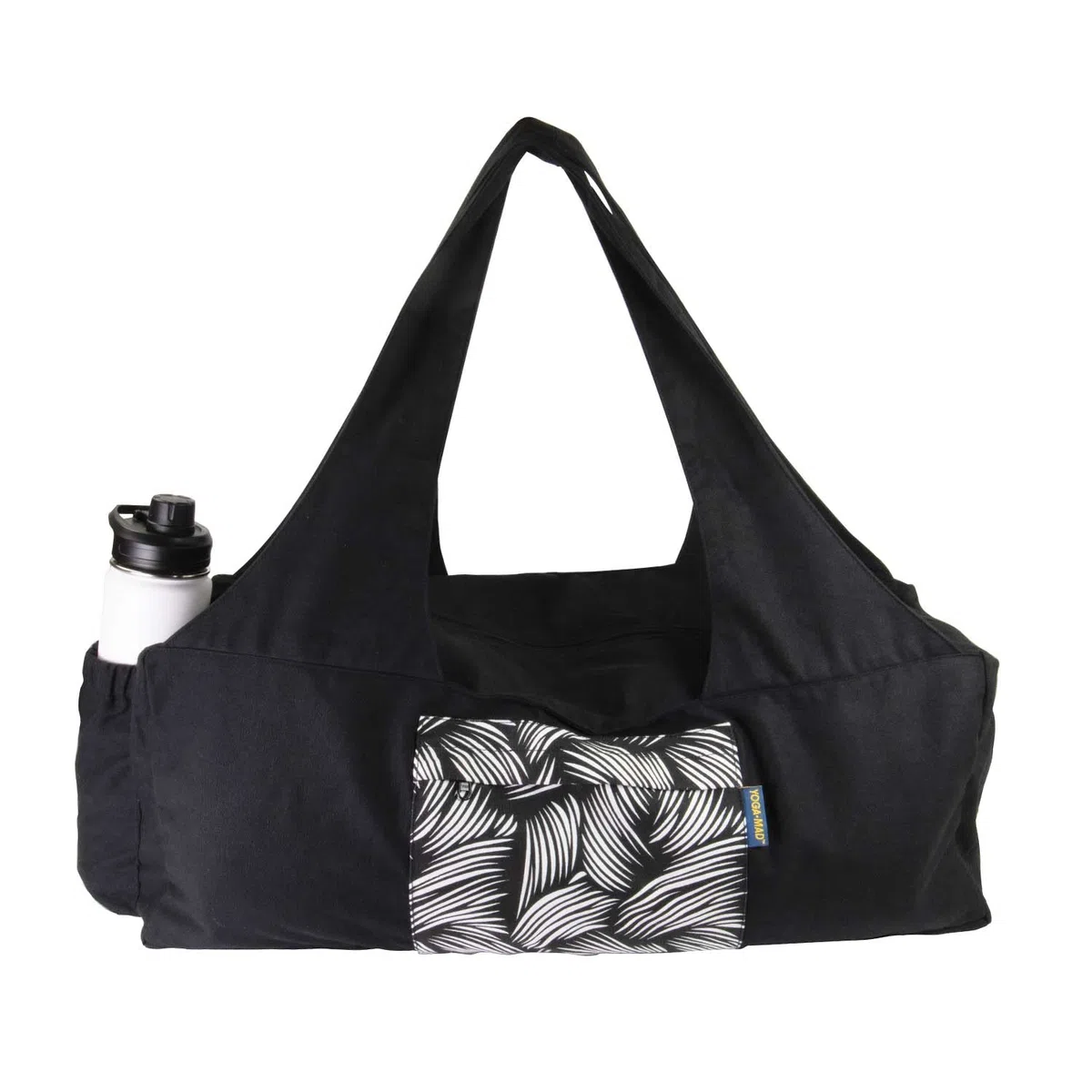Yoga-Mad Grand sac pour tapis de yoga | Sac de yoga à fermeture éclair intégrale avec porte-bouteille | Sac de transport unisexe | Rangement de tapis et accessoires | Convient pour pilates, yoga, gym,