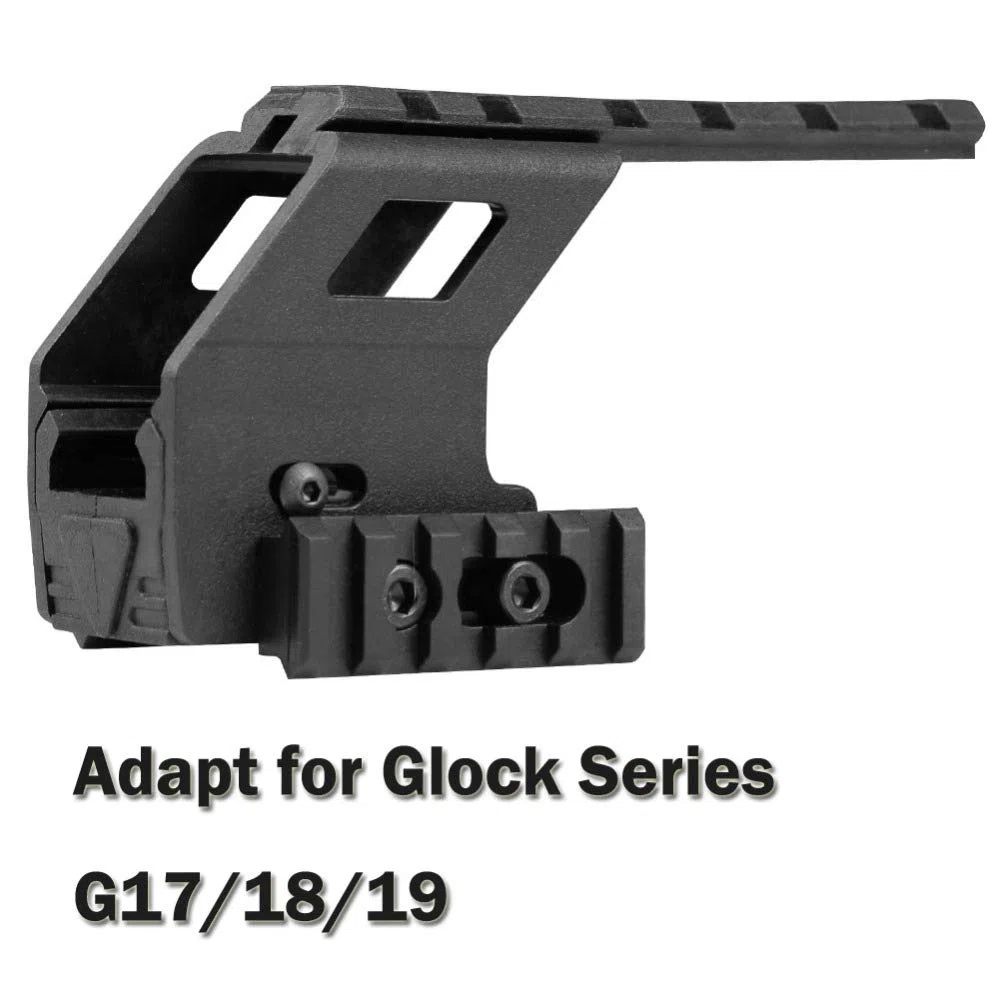 Système de Base de Rail de Pistolet Tactique pour G 17 18 19 Pistolet Airsoft Accessoires de G 17 Portée de Chasse (2 Couleurs en Option)