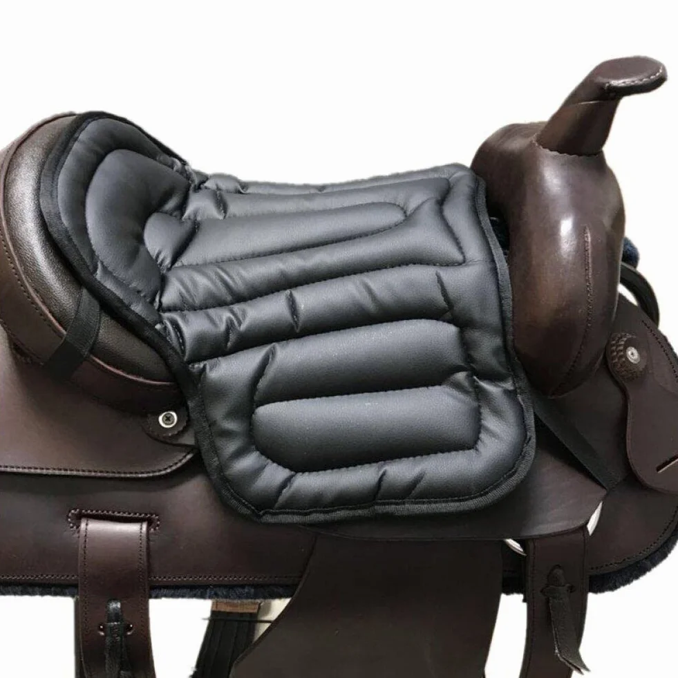 Wudaizhi Tapis de Selle pour Cheval - Coussin amortissant Les Chocs pour l'équitation - Coussin d'amortissement pour Selle - pour l'équitation équestre - Noir