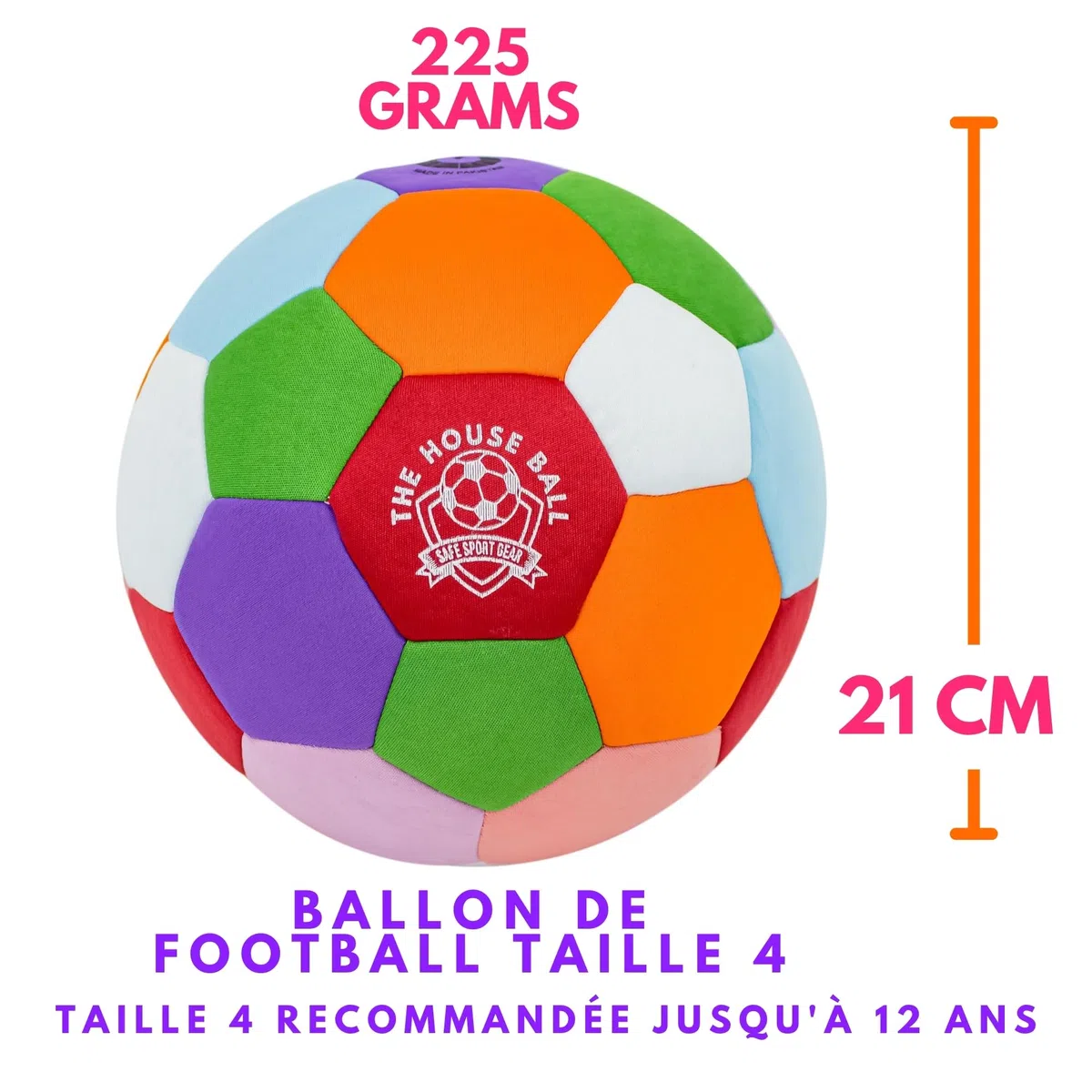 The House Ball - Le Ballon de la Maison - L'Original Soft et Sécurisé Taille 4 Créé pour l'intérieur de Votre Maison et Le Jardin - Cadeau de Football Amusant - Parfait pour Les Enfants
