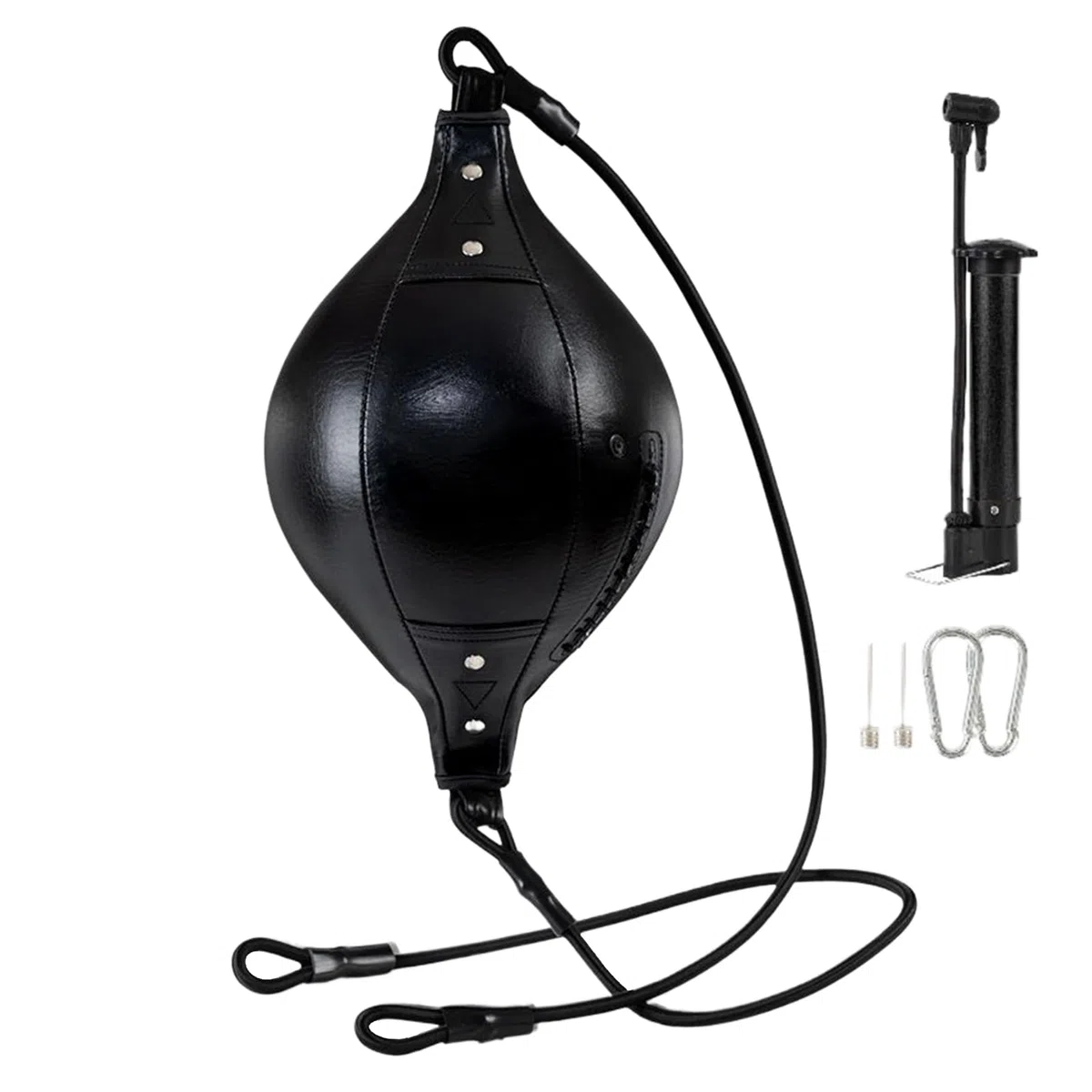 Sac à double extrémité – Cuir PU 33 x 19 x 19 cm | Balle de frappe flexible | Sac de frappe élastique à double extrémité en cuir PU – Pour exercices de coordination de gym, entraînement de base