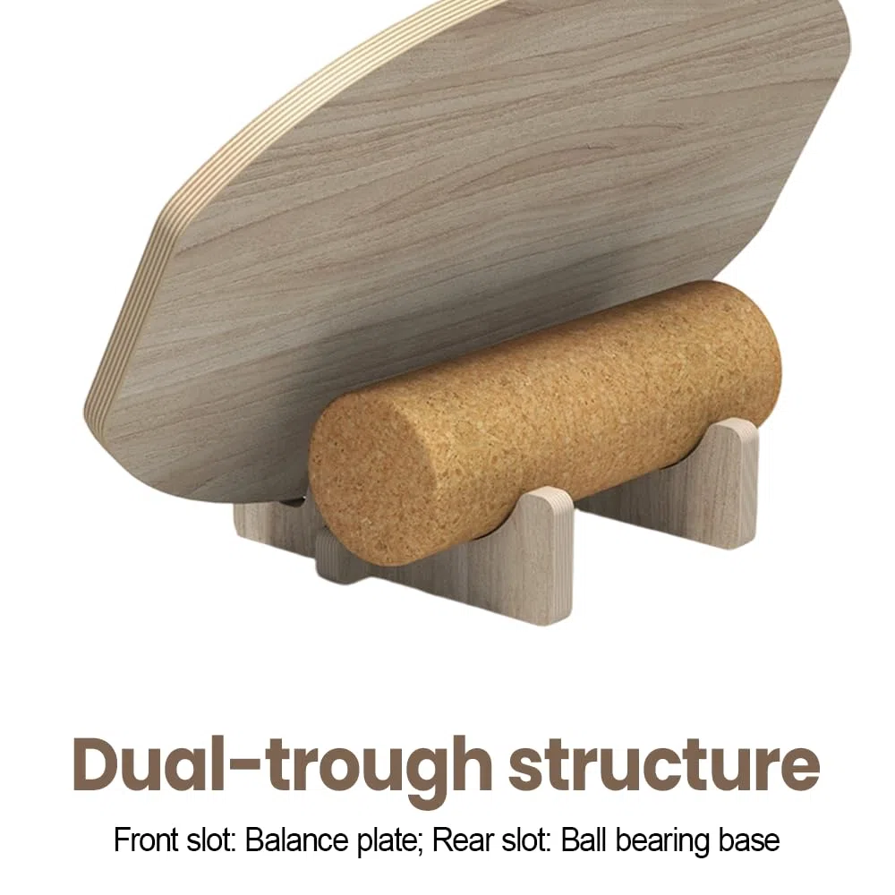 Support de Rangement pour Skateboards, Affichage en Bois Antidérapant à Double Fente pour Snowboards, Stockage de Rangement pour Skateboards, Idéal pour le Ski, le Surf et Autres Sports de la Maison