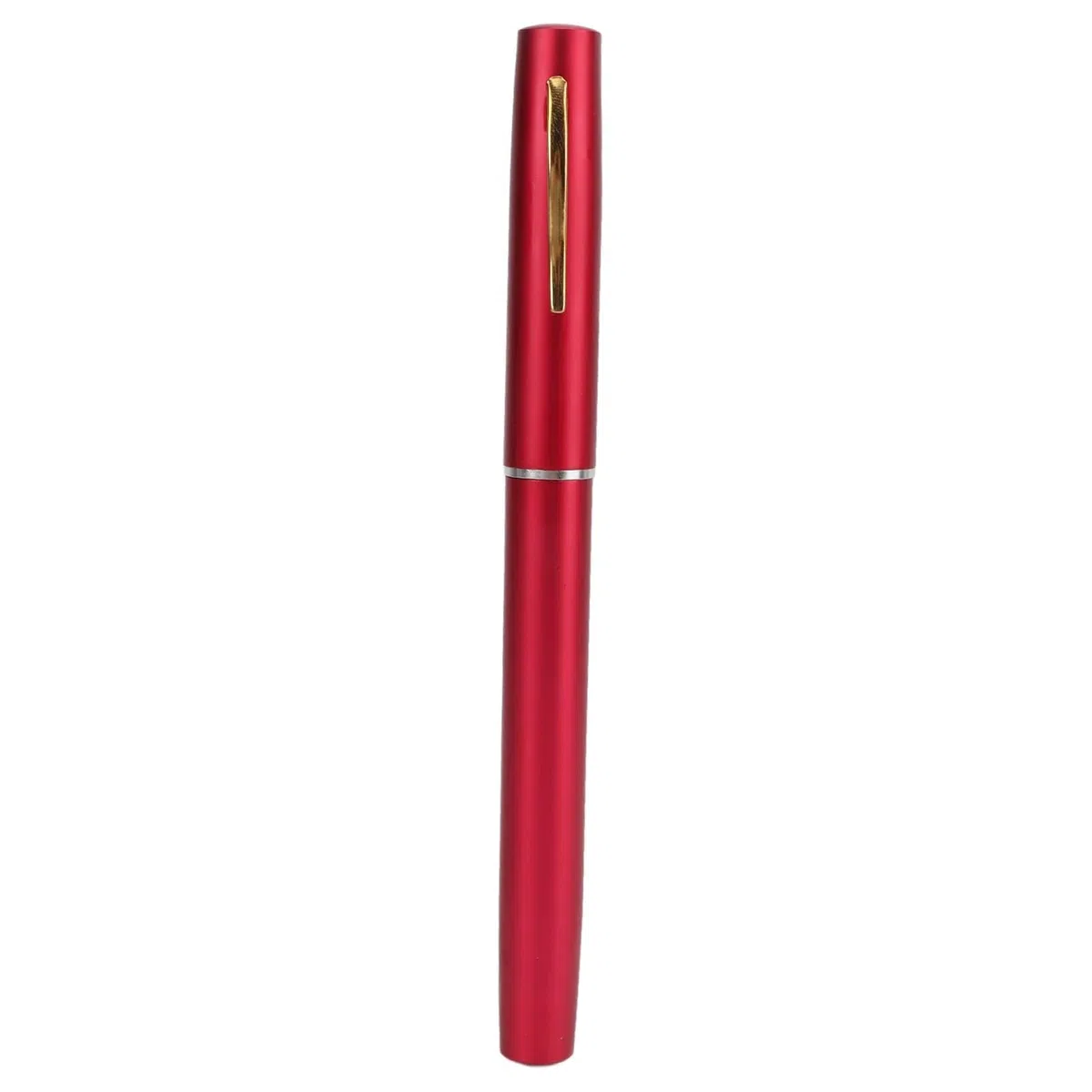 Canne à Pêche et Moulinet en Forme de Stylo, Pêche en Eau Douce et Salée, Rétractable, Rouge