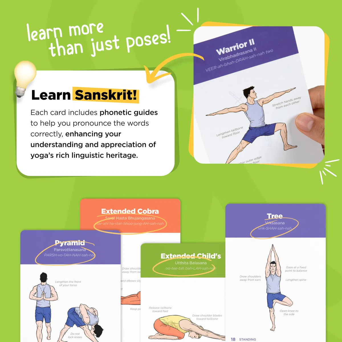 WorkoutLabs Cartes Yoga I & II - Ensemble Complet Yoga Cards: étude Professionnelle, séquençage de Classe et Guide de Pratiques - Textes en Anglais, Sanskrit