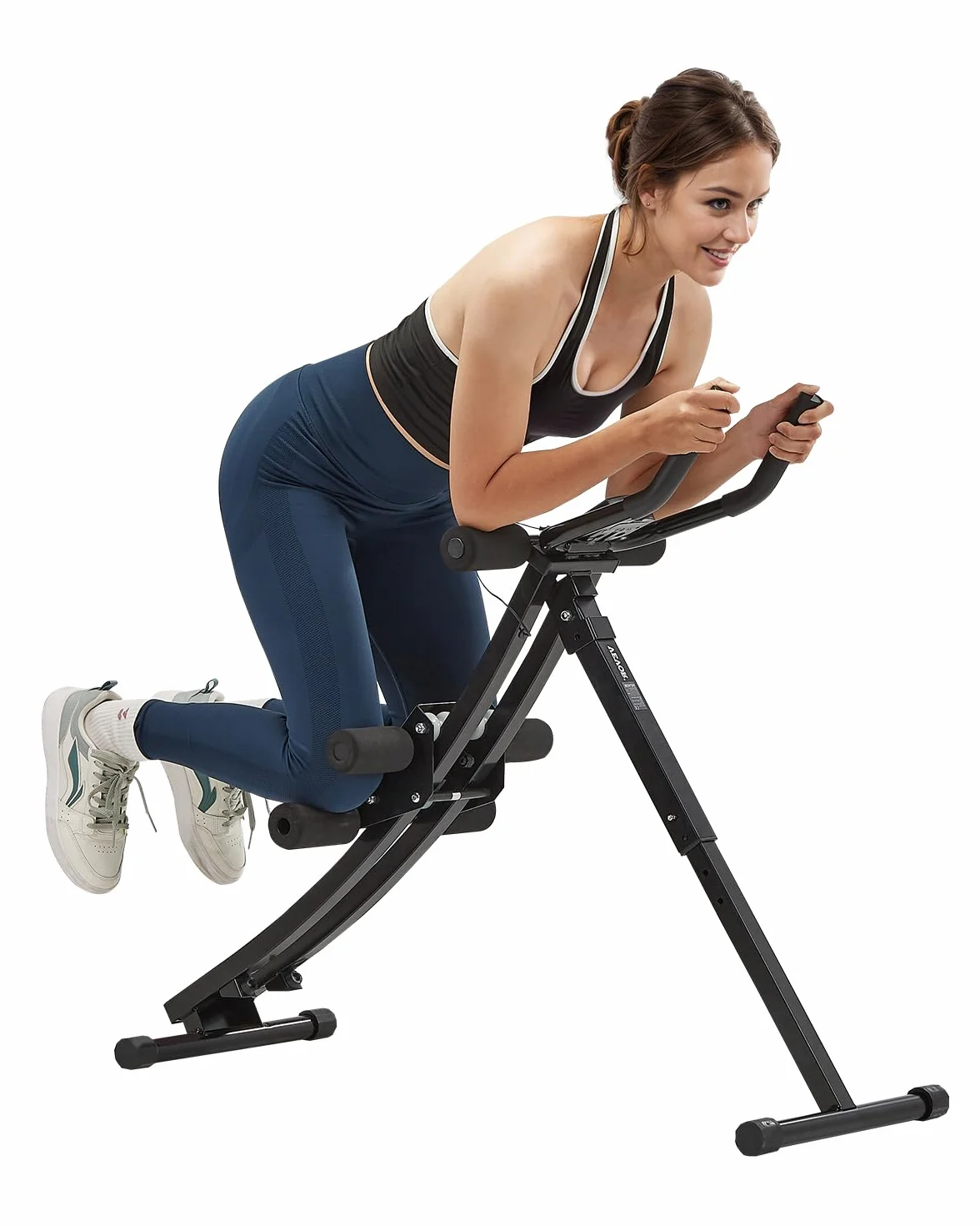 VEVOR Appareil d'Entraînement Abdominal à Double Piste, Machine Abdominale Capacité de Charge de 200 kg, Entraîneur Abdominal et Force de Base Pliable et Réglable, Équipement pour Domicile Gym