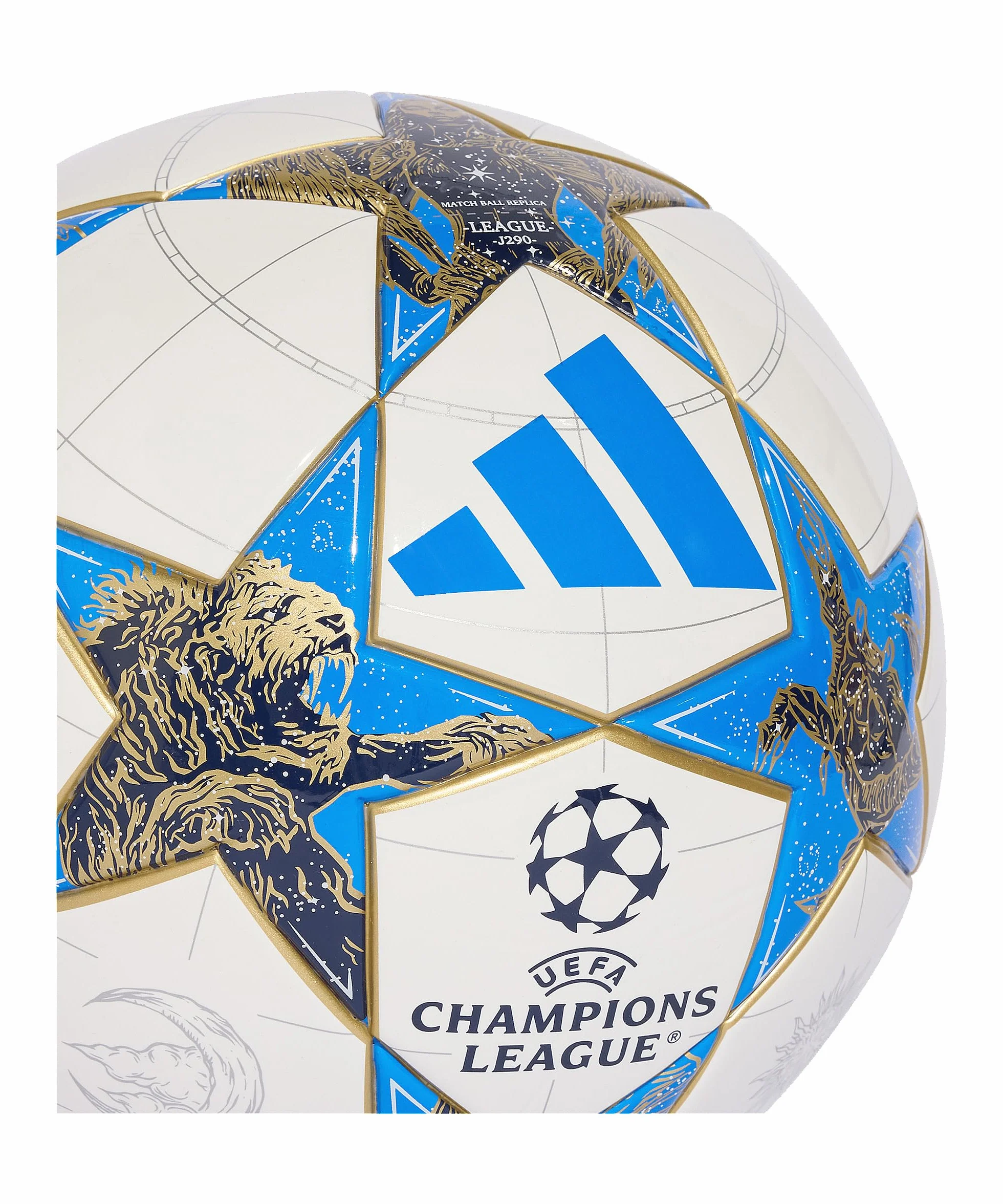 adidas UEFA Champions League J290 Ballon JP1542, Ballons de Football Unisexe, Blanc, 4 EU