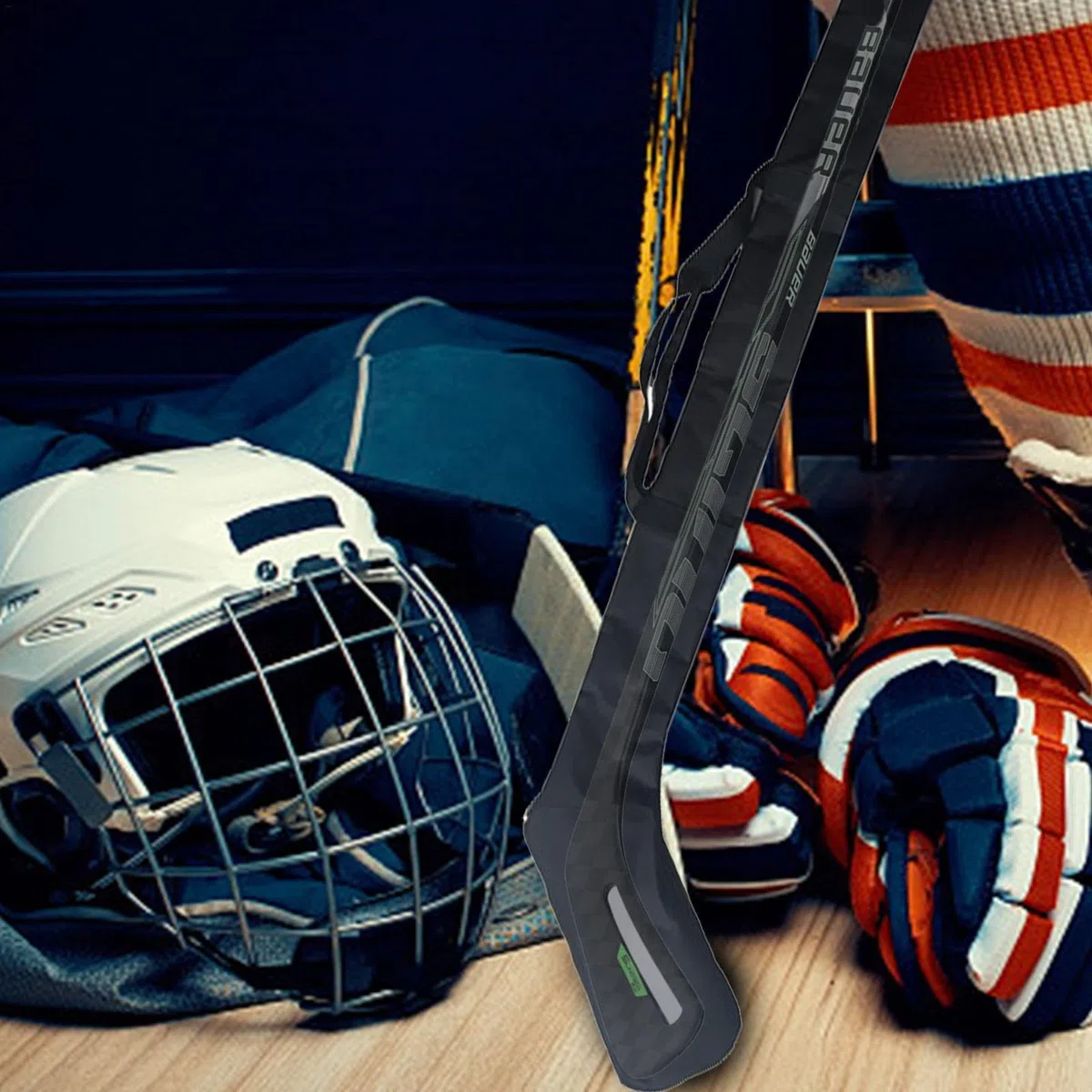 Sac pour crosse de hockey - Sac à crosse de hockey avec bandoulière et fermeture éclair - Sac d'équipement de hockey avec accessoires pour hommes et femmes - Porte-crosse de hockey pratique pour unfac