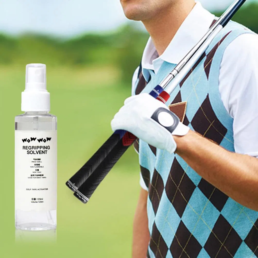 Keenso Solvant pour Poignée de Club de Golf, Kit de Poignée de Golf, Bandes Adhésives pour Regrippage de Club de Golf