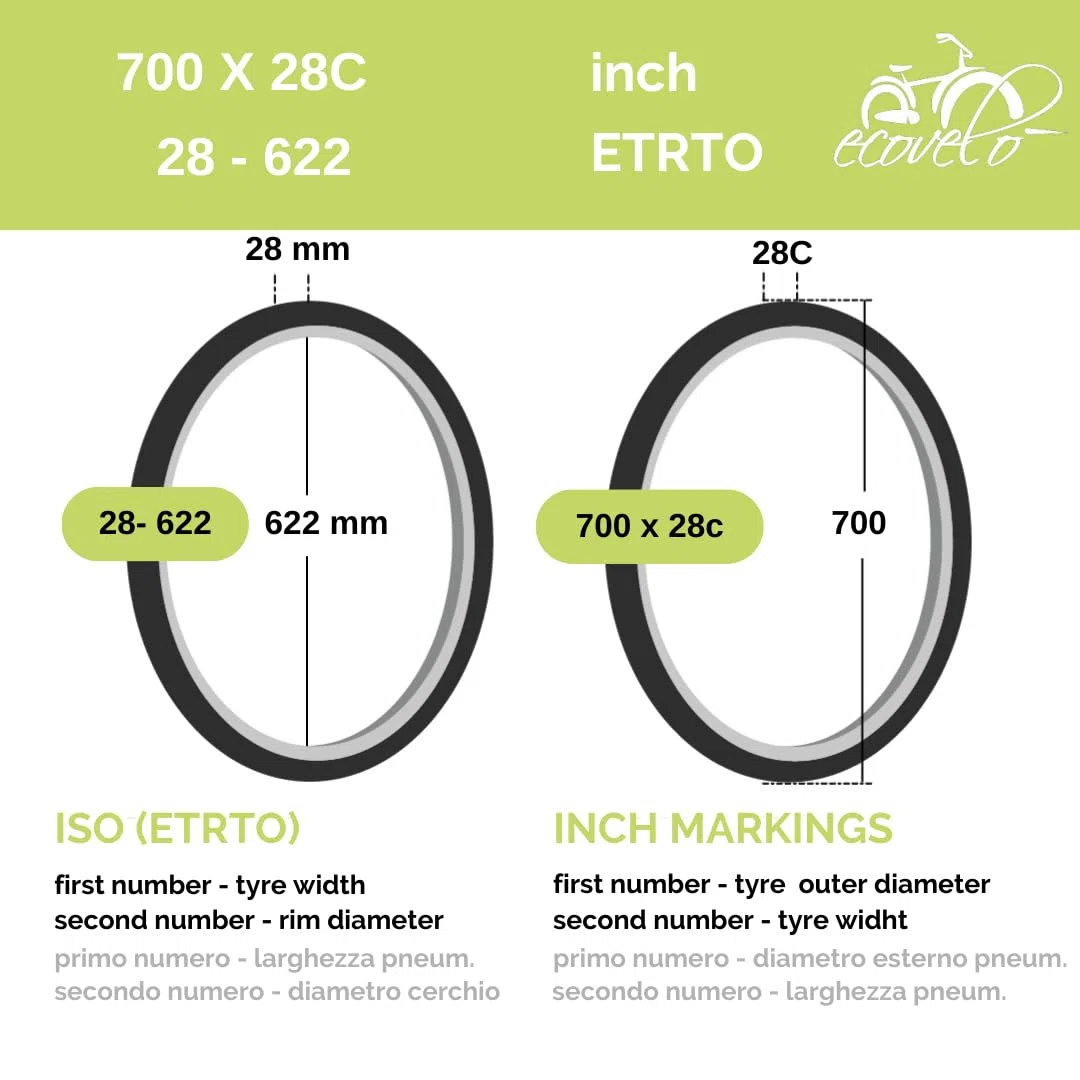 2 pneus 700 x 28 C + Chambres pneumatiques routières en Caoutchouc Noir vélo Ville vélo randonnée 28 x 1 5/8 x 1 1/8