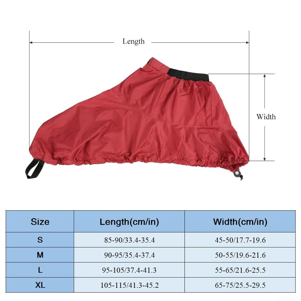 Jupe de pulvérisation pour kayak, housse de pont de cockpit de kayak avec sangle élastique à dégagement rapide et couture taraudée, housse de jupe de pont imperméable à l'eau, sports nautiques en