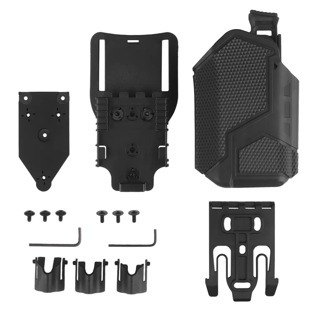 Peminkoo Holster Tactique pour Pistolet Airsoft droitier G1ock 17 19 SIG P226 P320 Holsters QLS System Ceinture pour Pistolet avec Lampe de Poche X300