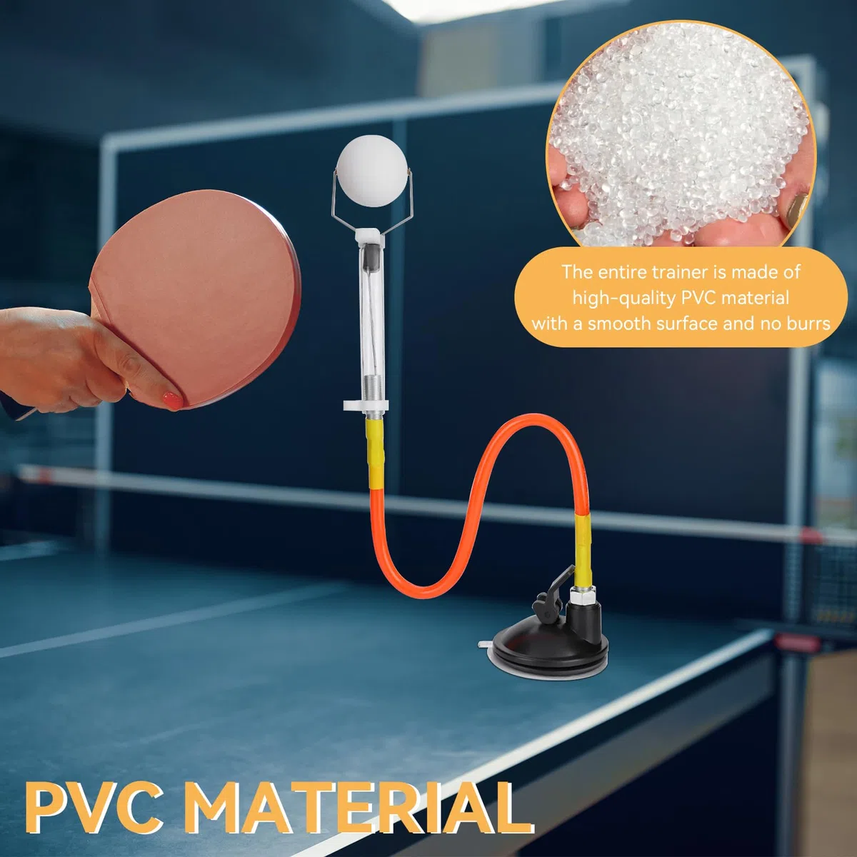 HERCHR Entraîneur De Tennis De Table, Dispositif D'entraînement De Ping-Pong en PVC, Entraîneur De Tennis De Table Réglable, équipement De Balles De Ping-Pong pour L'entraînement De Tennis De Table