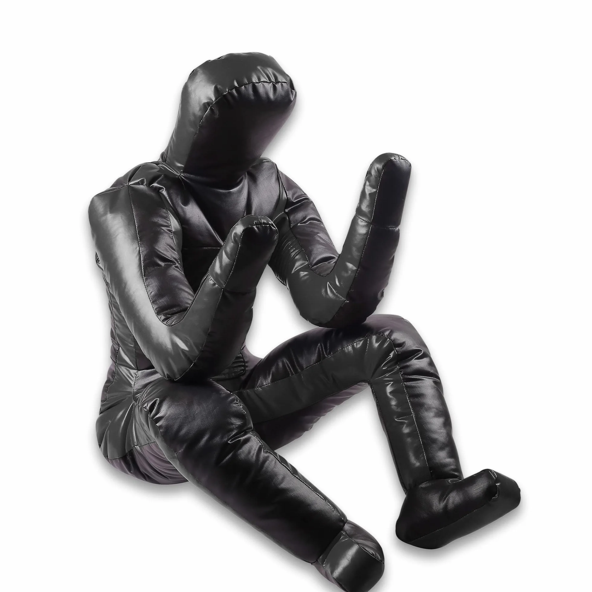 DAAN MMA Sac de frappe factice pour judo, lutte, BJJ, position assise, soumission du JIU Jitsu, autodéfense en vinyle, multicolore, 170 cm non rempli