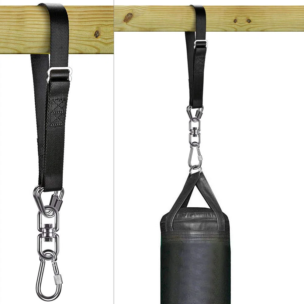 Dolibest Sangle Cintre de Sac de Frappe, Sac Lourd 55-100cm Corde de Suspension Réglable pour la Salle de Sport à Domicile Boxe Sac de Sable Entraînement Exercices