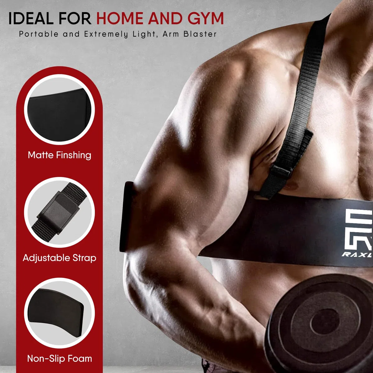 Arm Blaster, Bicep Blaster, Isolateur de bras et biceps, haltérophilie, Bicep Isolater Trainer, Accessoire pour GymnastiqueArm Blaster, Bicep Blaster, Isolateur de Bras et Biceps, Levage