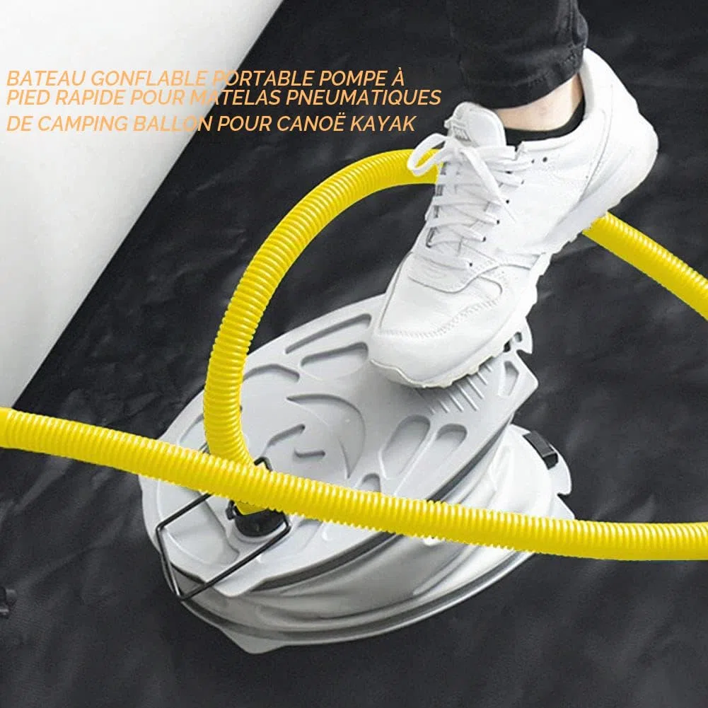 Pompe à pied pour canoë kayak, bateau gonflable portable et matelas gonflable