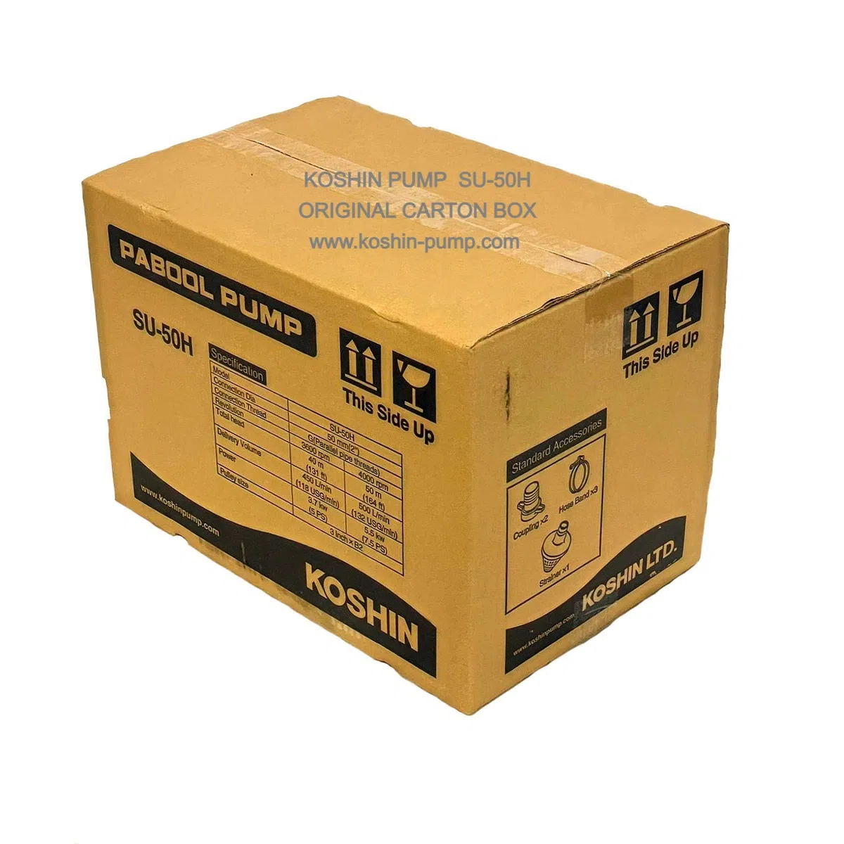 Pabool SU-50H Pompe Thermique à Essence 2" (50 mm) – Pompe à Eau Auto-amorçante pour Irrigation, Vidange, Chantier, Jardin – Moteur Puissant 4 Temps