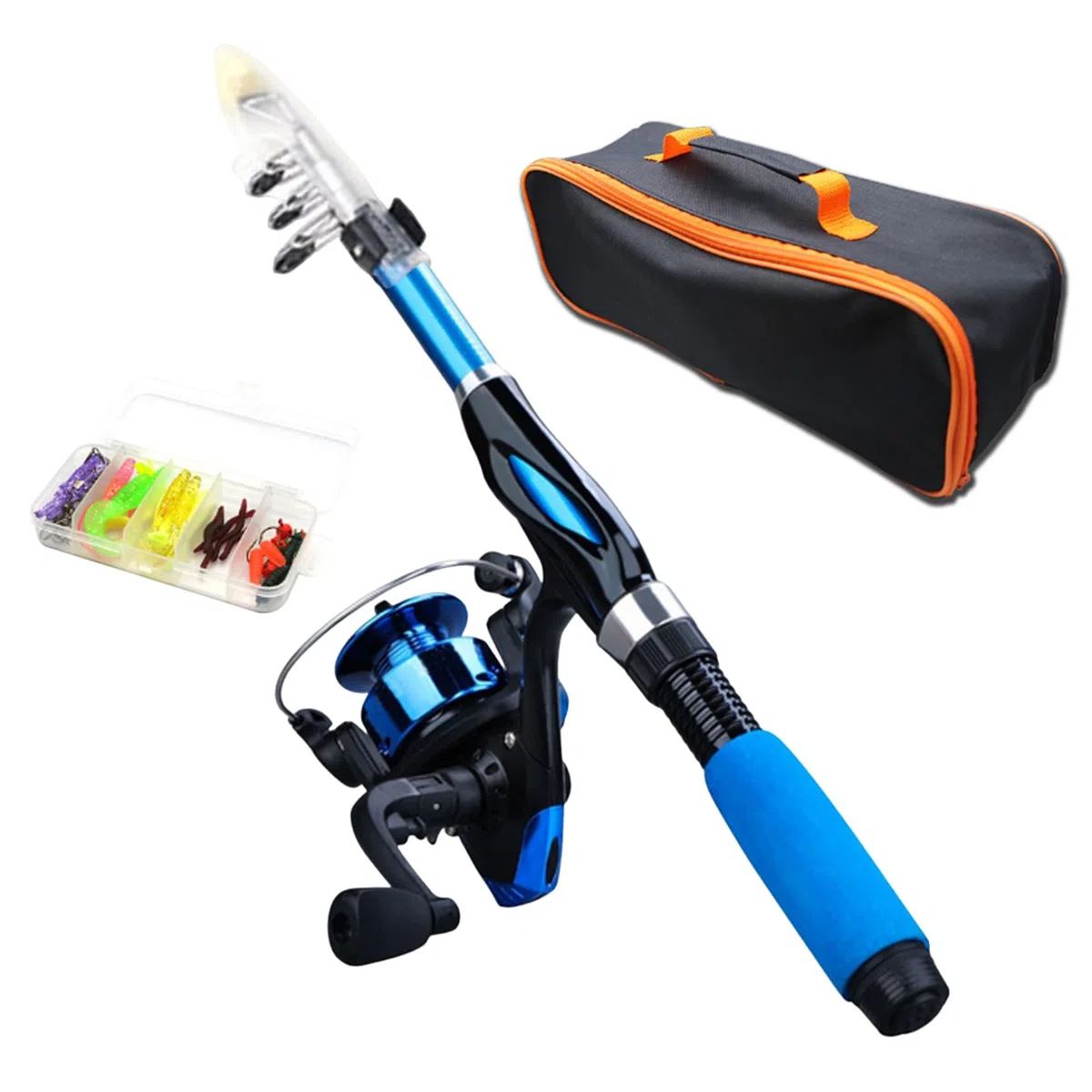 Canne à Pêche Et Moulinet Pour Enfants Canne à Pêche Cannes à Pêche 4 PCS/Ensemble Télescopique Portable Mini Enfants Canne à Pêche Ensemble De Démarrage Anneau De Guidage En Céramique Fibre De Verre