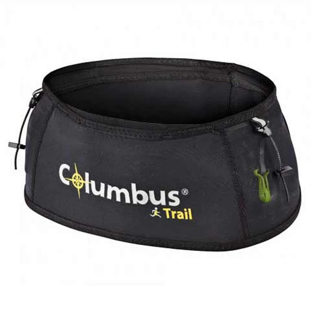COLUMBUS Ceinture Hydratation Trail Ceinture d'hydratation S/M pour Femme ou Homme Sac Bannane Adulte Sac Rangement Ceinture Légère pour Running Sport Course Randonnée ou Voyage Run Hip Belt