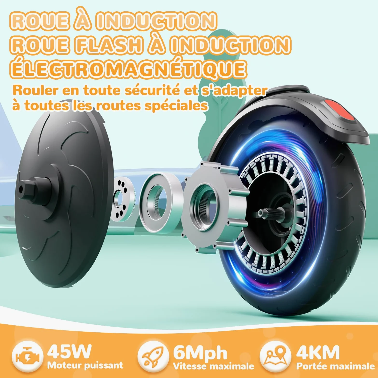 SISIGAD Trottinette Electrique Enfant 6-8-10 Ans Scooter Électrique 5.3 Pouces avec Lumière LED Colorée & 3 Hauteurs Ajustables, Trottinette Enfant Vitesse Max 10 Km/h Charge Max 70Kg Autonomie 4KM