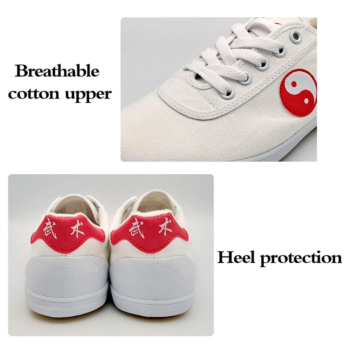 Chaussures de Taichi,Chaussures Art Martiaux,Chaussures Kung Fu,Chaussures de Taekwondo,Unisexe,Homme et Femme,Antidérapant,Léger,Respirant,Canevas,pour Marche Fitness,Sport Gym