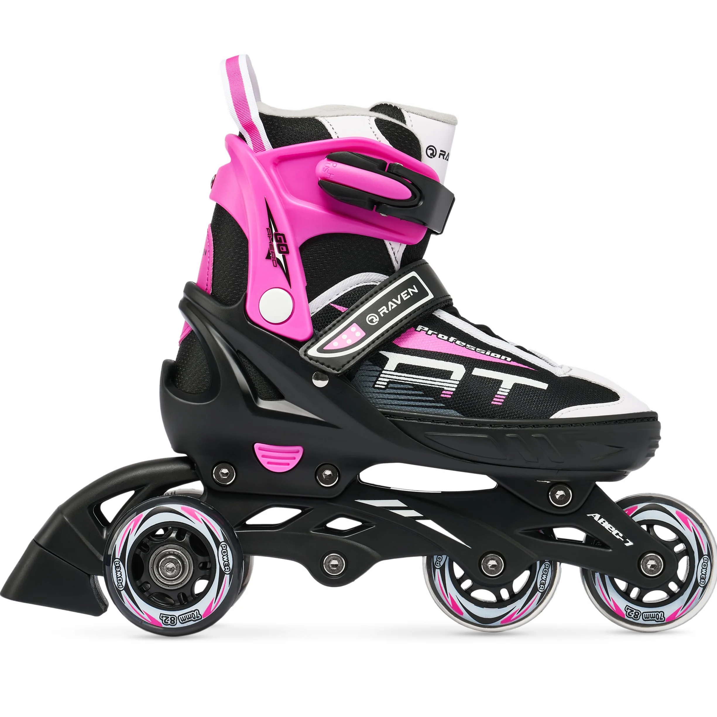 Roller en Ligne, triskate, Patin à Roulette 3 en 1 Profession Pointure Ajustable, modifiable Femme Enfant RAVEN