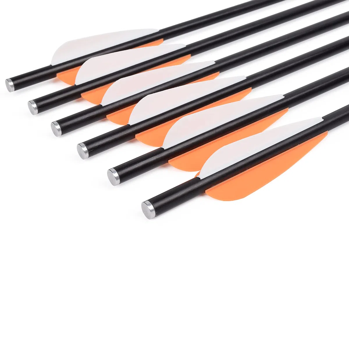 NIKA ARCHERY 12 Pièces Boulons d'arbalète Flèches en Fibre de Verre 14'' 16'' avec ailettes de 3 Pouces pour la Chasse à l'arbalète