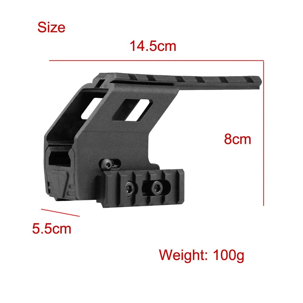 Système de Base de Rail de Pistolet Tactique pour G 17 18 19 Pistolet Airsoft Accessoires de G 17 Portée de Chasse (2 Couleurs en Option)