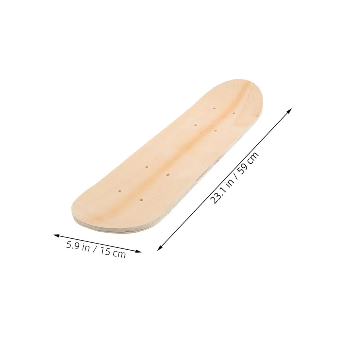 Yardwe 2 PièCes Planche À roulettes Vierge Bricolage, 59 x 15 cm, pour Enfants CréAtion Skateboard DéCoration DIY Motricité Fine