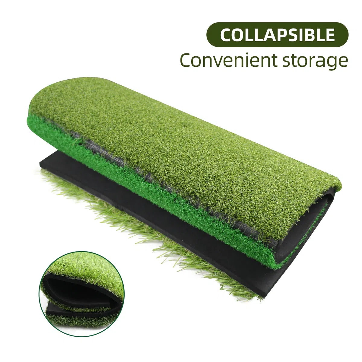 Scott Edward Golf Stroke Pad Rugged Lawn & Fairway Lawn Plusieurs Versions Tapis d'entraînement de Golf Portable Tapis d'entraînement intérieur et extérieur avec 3 Tee en Caoutchouc