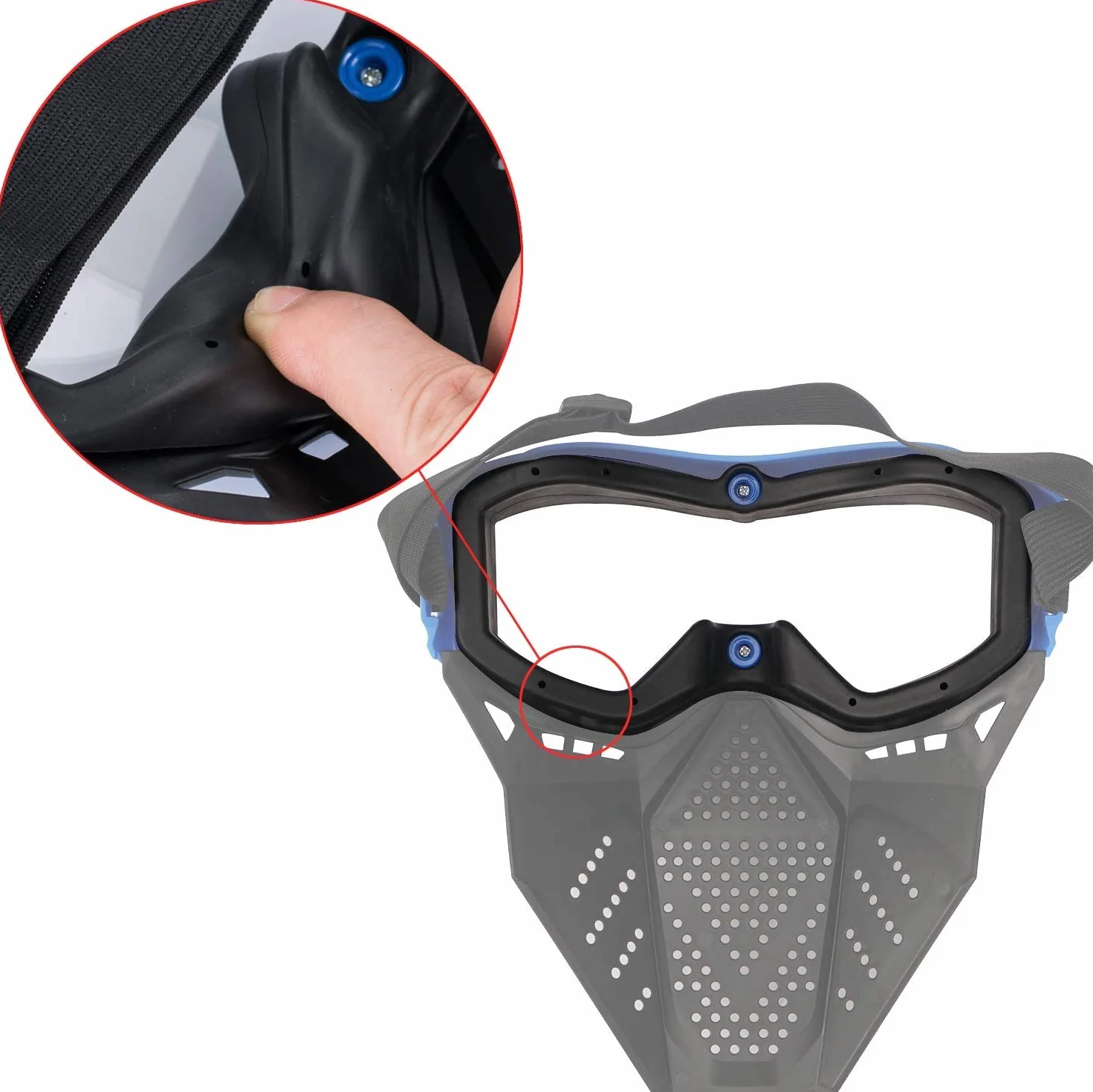 Lot de 2 Masques Tactiques pour Masque Facial Compatible avec Nerf Rival, Apollo, Zeus, Khaos, Atlas, Artemis Blasters Rival Mask