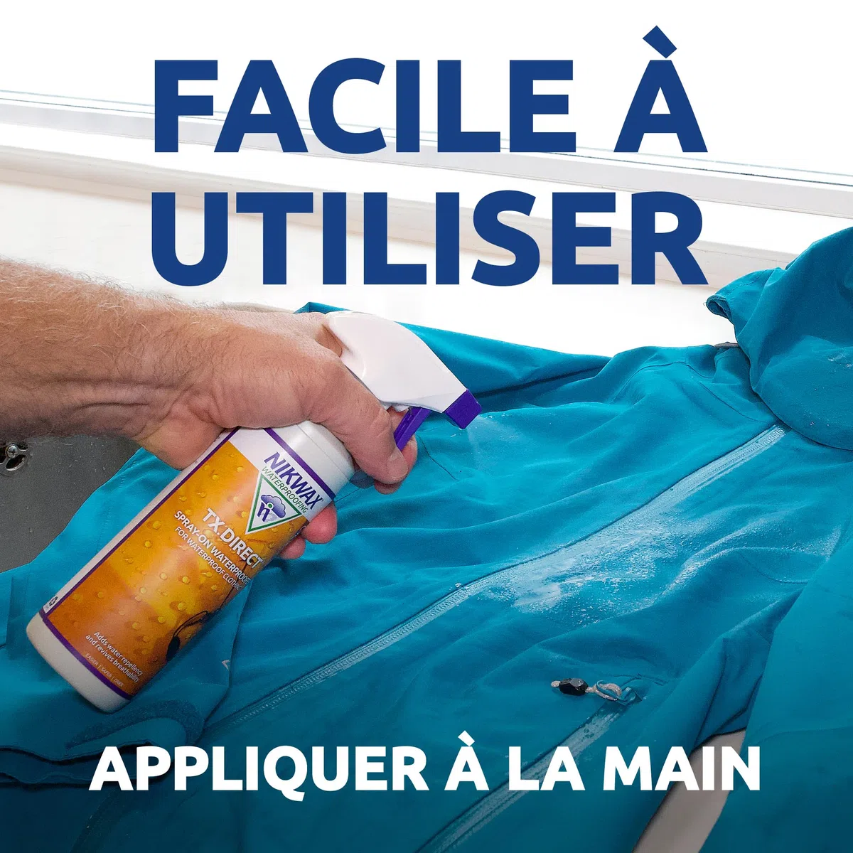 Nikwax Lessive Tech Wash 300ml + Imperméabilisant Spray TX.Direct 300ml, nettoie efficacement, restaure la déperlance et la respirabilité des vêtements de Pluie