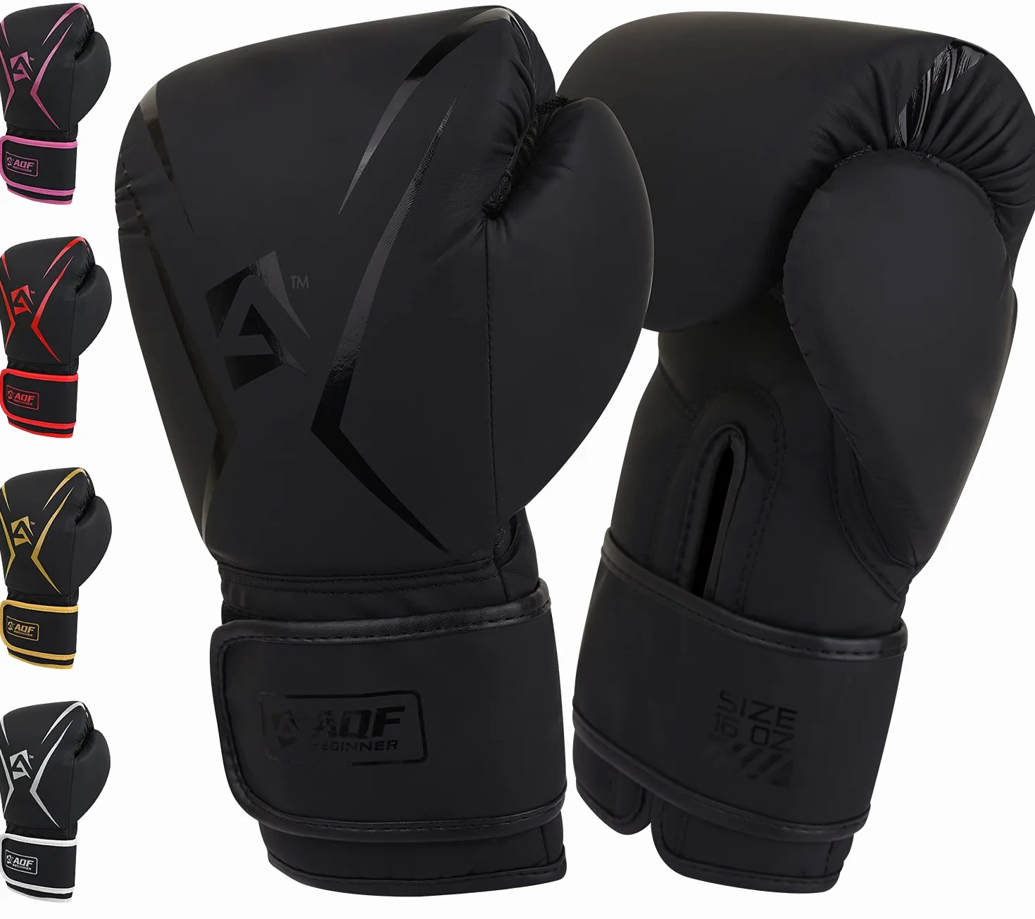 AQF Gants de Boxe Premium en Cuir MMA, Arts Martiaux Rembourrage Élégant 4-16 Oz Pour Homme, Femme et Enfant