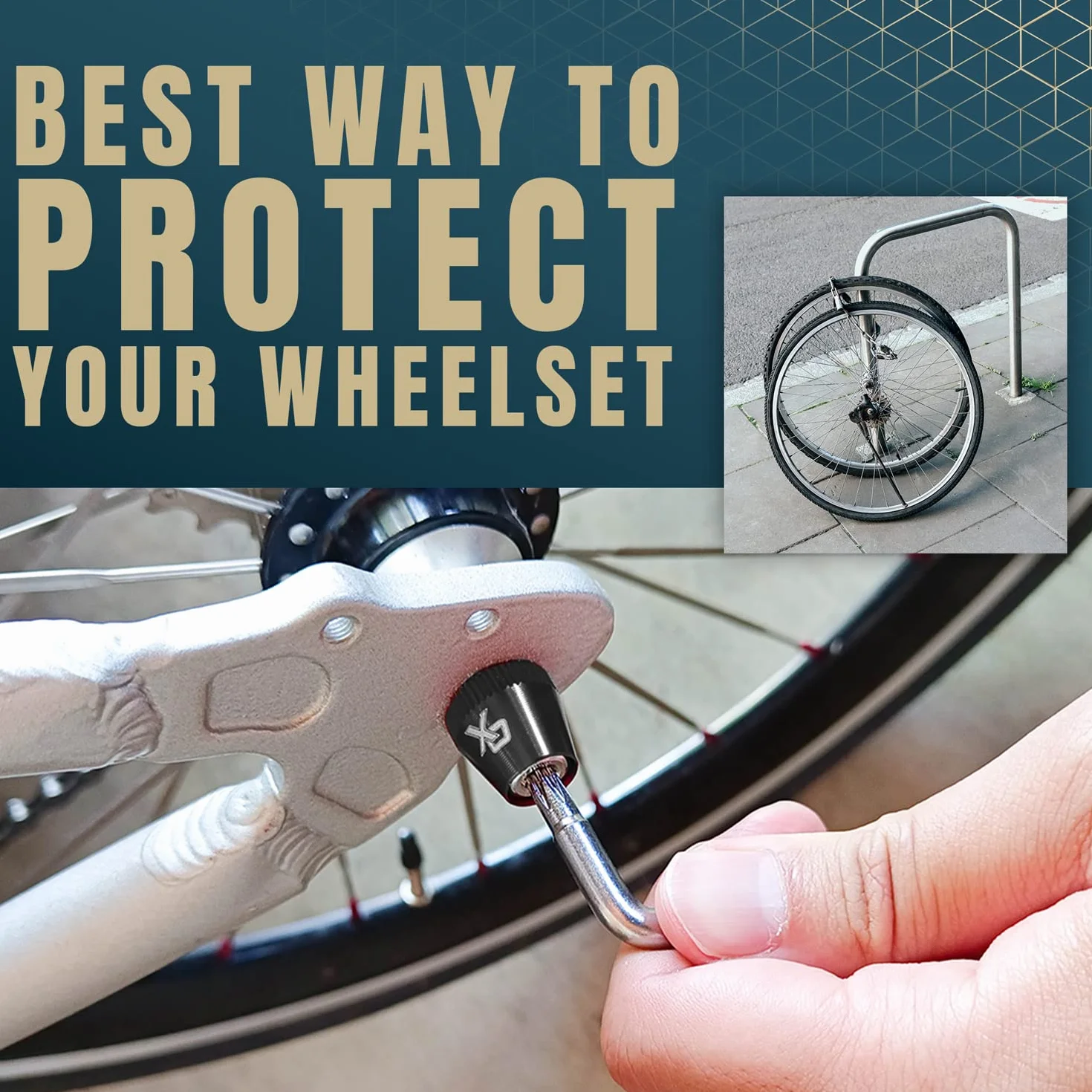 ONIPAX Anti-Theft Locking Skewer 7 Lobe Bicycle Wheel Hub