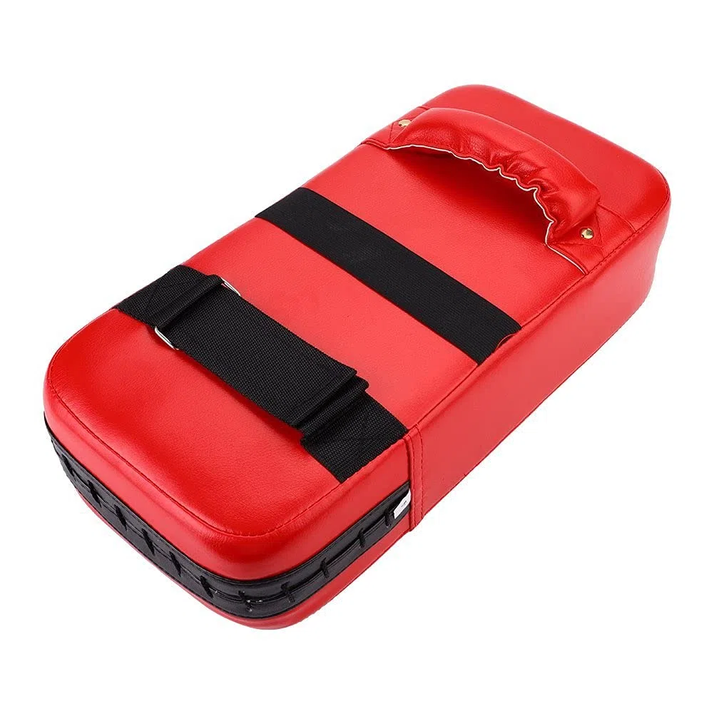 Cible de frappe avec bande de poignet et cuir PU durable pour boxe, muaythaï, karaté, kickboxing et entraînement de pied