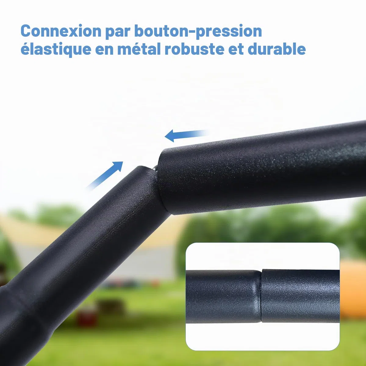 2 Pièces Arceaux de Tente Télescopique en Acier Inoxydable pour Bâche Avec Sac de Rangement Réglable de 43 à 200 cm pour Tente Tarp Auvent Voile D'ombrage