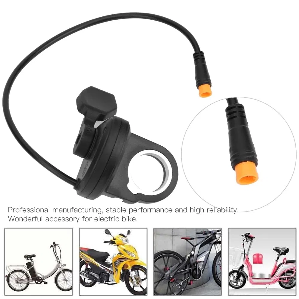108X/L Régulateur de Vitesse à Doigt Gauche, Accélérateur au Pouce, Réglage Électrique de la Vitesse, Tendeur avec Connecteur Étanche