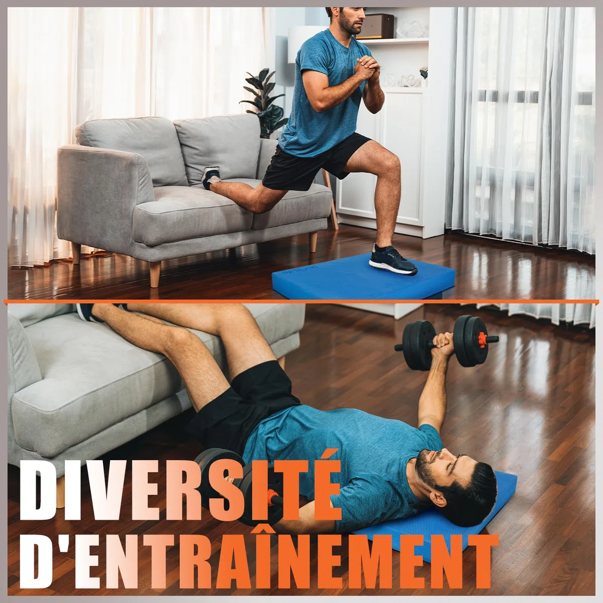 DH FitLife Coussin d'équilibre de qualité supérieure - Coussin d'équilibre idéal pour l'entraînement de l'équilibre et de la stabilité - Entraînement d'équilibre - Yoga, Pilates et entraînement de