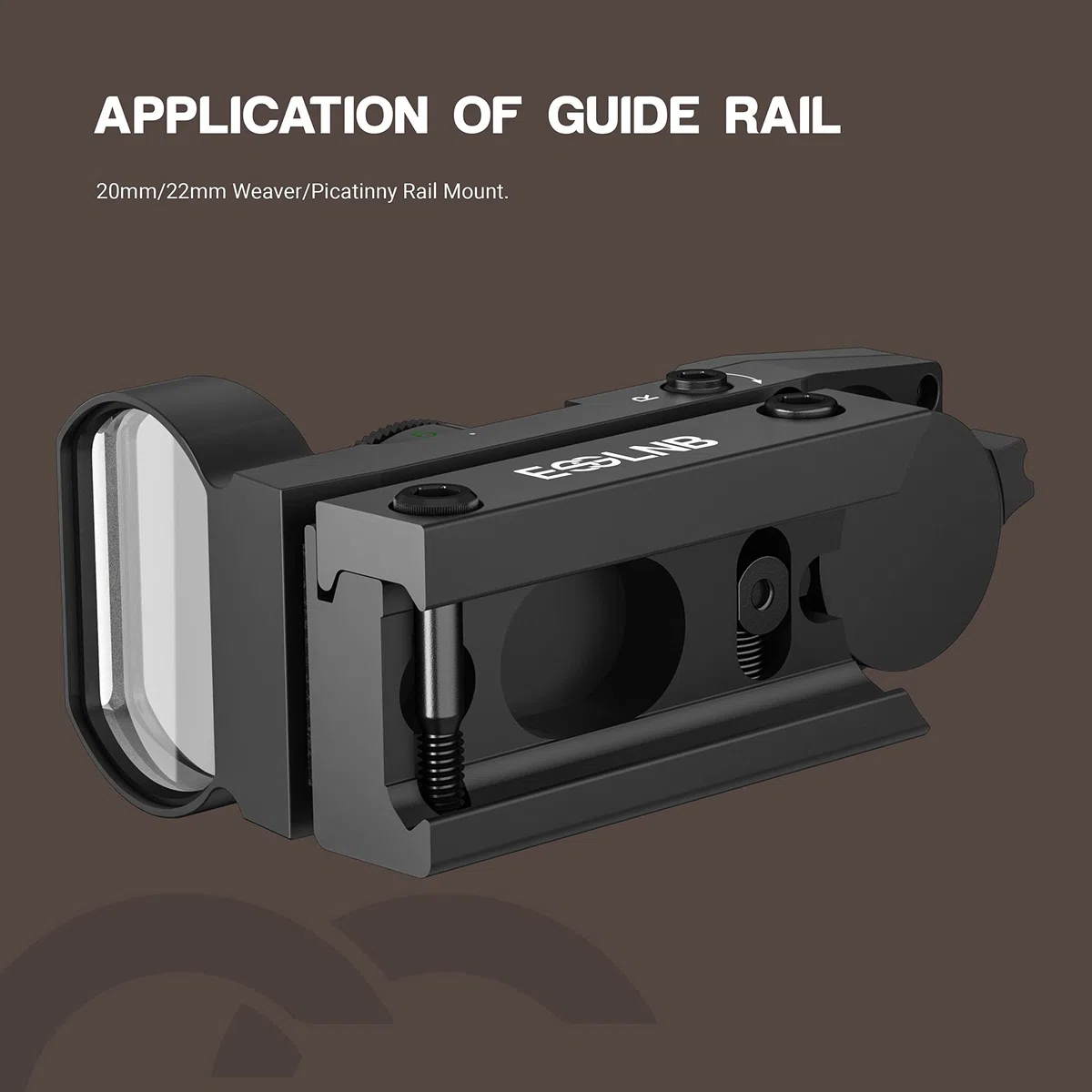 ESSLNB Viseur Airsoft 5 Paramètres de Luminosité Lunettes de Visée avec 20mm/22mm Picatinny Montage sur Rail et Couverture pour Chasse