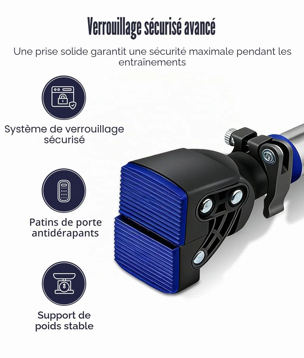 ROMIX Barre de Tractions Porte, Réglable de 72-97 cm Barre de Traction Sans Fixation, Multifonction Exercice Équipement avec Poignée Sécurisée, Pull Up Bar Antidérapante et Chargeable Jusqu'à 200 kg