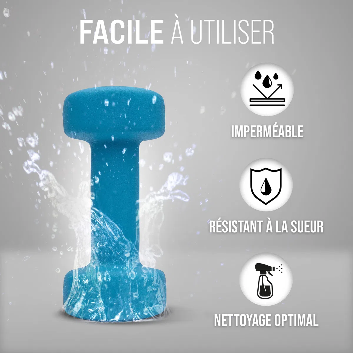 Apollo Set Haltères Musculation Courts | Poids Haltères Fitness, 2x1kg, 2x2kg, 2x3kg | Support d'Haltères Inclus Kit Musculation | Set Haltères Femmes & Hommes | Dumbbell | Haltères 1kg, 2kg, 3kg