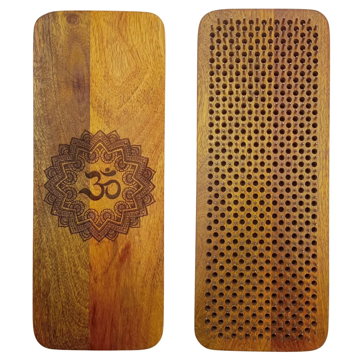 Sadhu Board Planche à ongles en bois de manguier 100 % fait main 4 tailles 8 mm, 10 mm, 12 mm et 15 mm, pratique du yoga, soulage les tensions, favorise la circulation sanguine, détoxifiant, aide à