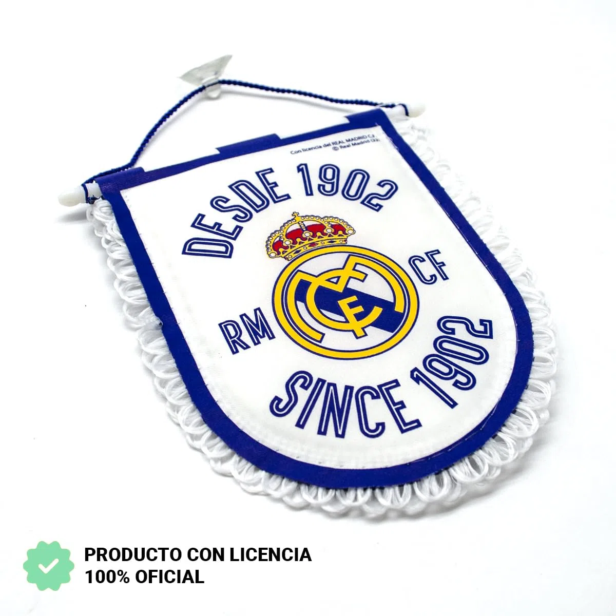Real Madrid Fanion Officiel Since 1902 Petite Voiture 14 x 11,5 cm