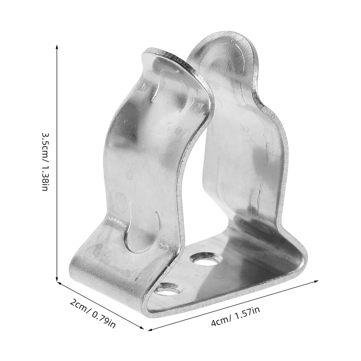 IMIKEYA Supports de Rames à Clipser en Acier Inoxydable Argenté, Pince à Ressort Marine Polyvalente, Lot de 4 Pièces pour Fixer Les Dames de Nage en Voyage en Mer