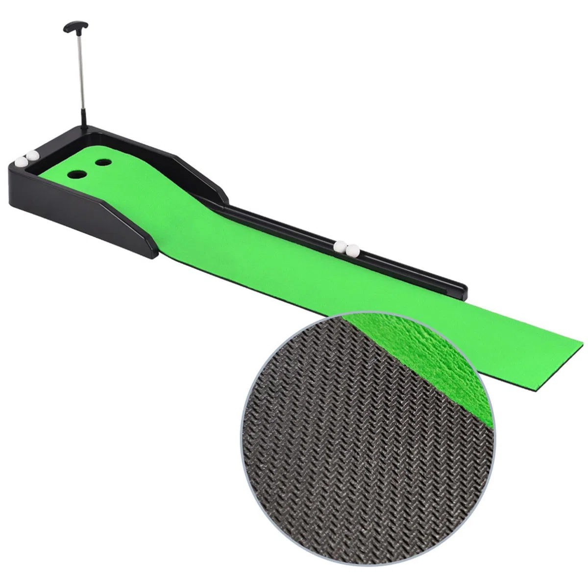 LOVIVER Tapis de Putting de Golf Tapis de Retour de Balle de Golf Tapis d'exercice antidérapant Couverture d'aide à l'entraînement Tapis de Pratique de Golf