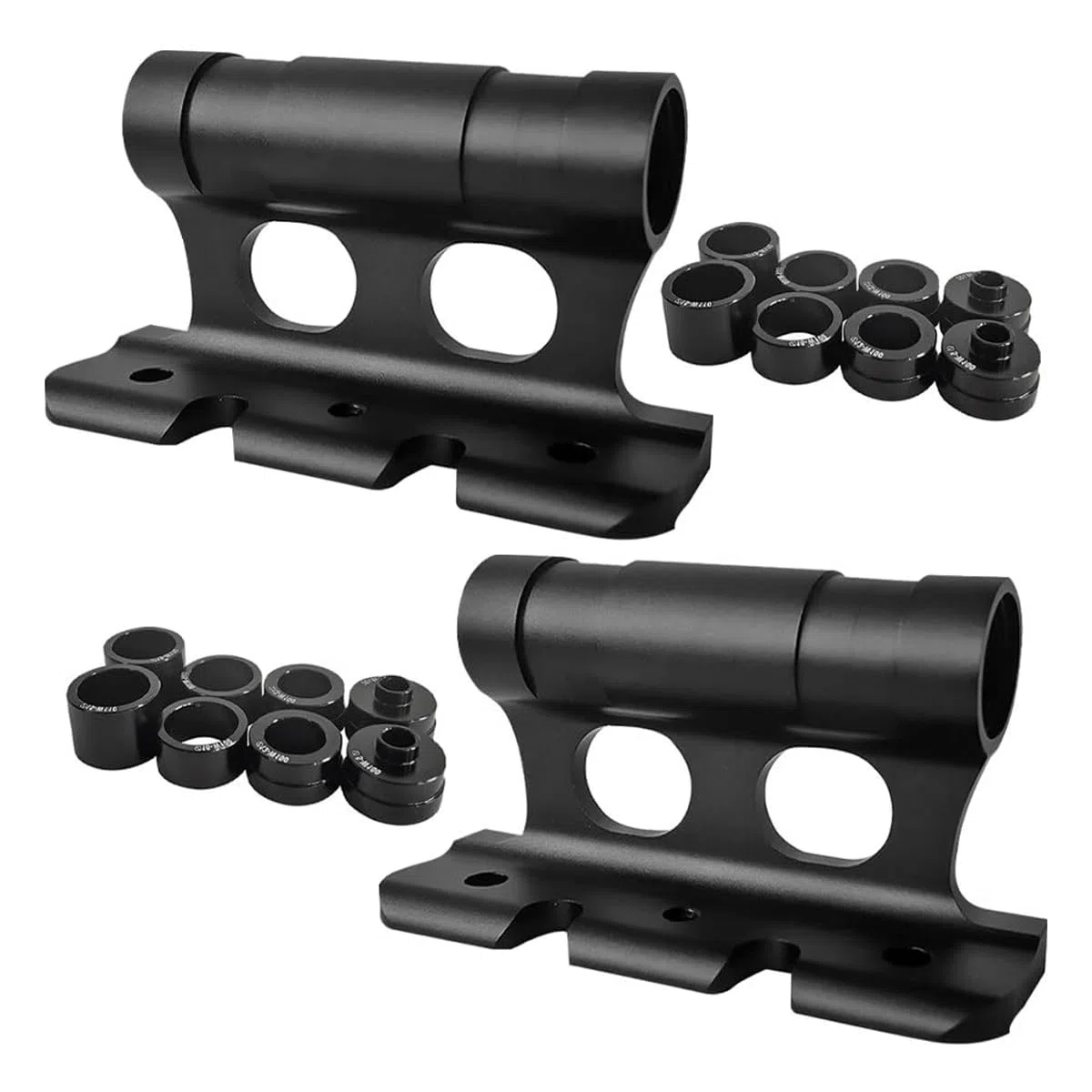 Support De Fourche De VéLo (Lot De 2) - Adaptateur D'Axe Traversant à DéGagement Rapide En Aluminium Pour Barres De Toit Camions Et Camping-Cars (8 Pour Axes M5/M12/M15) 110 Mm