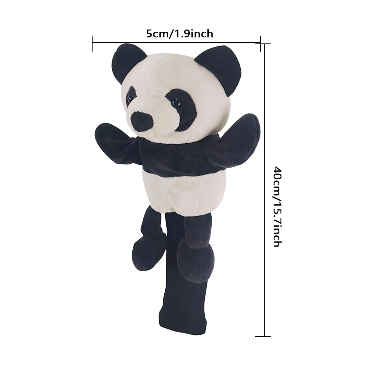 Housse Amusante pour Tête De Club De Golf – Peluche 40x5cm | Capuchon Doux pour Driver Ou Putter | Protecteur Poxur Bâton Animalier Style De Sac Et Utilisation Quotidienne sur Le Parcours