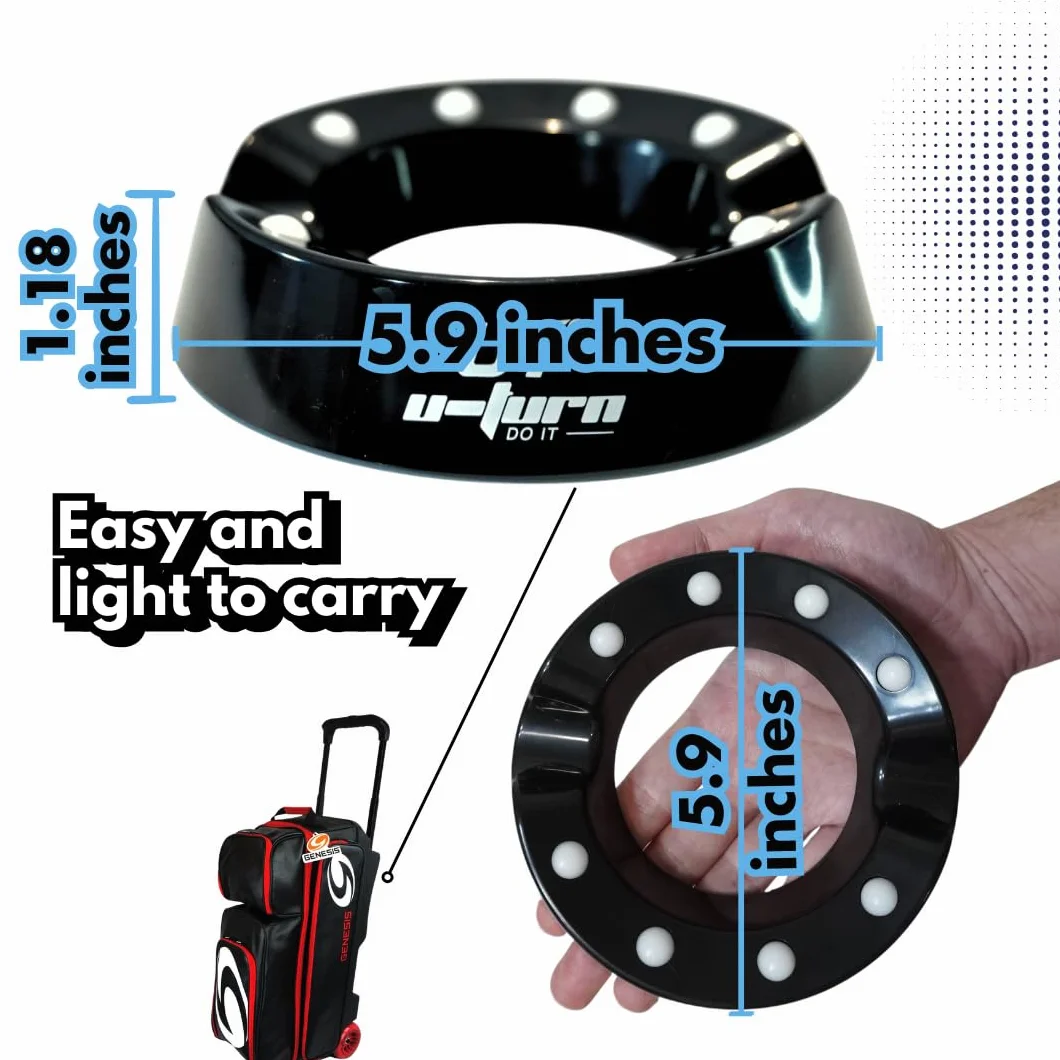Genérico Base rotative pour bowling, accessoires de Bowling, boules, entretien, nettoyage, polissage, ponçage, Bowling Ball Spinner, support, coupe, exposition. * U-Turn Sport (jaune)